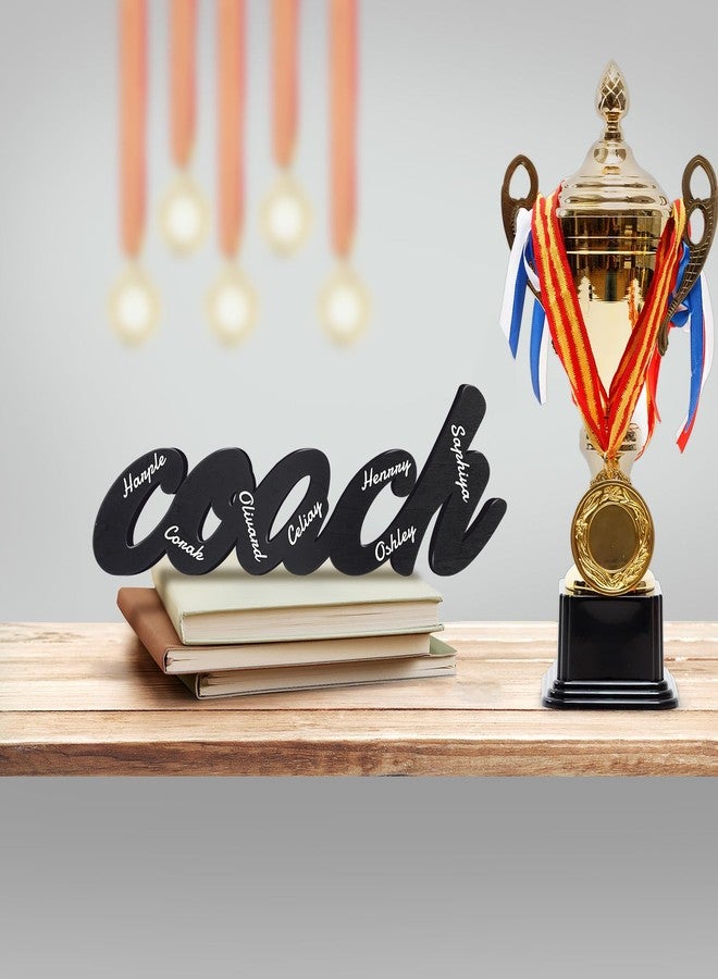 KOYILTD Coach Wood Word Sign with Pen Wooden Word Sign for Coach Black Letters Wooden Sign for Coach Basketball Coach Gifts Soccer Coach Gifts Coach Gifts for Men Women (Modern) - Image 2